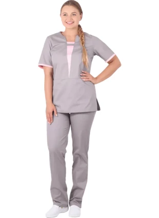 Медицинский костюм «Сандра», серый
